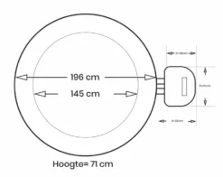 Intex Pure Spa Greywood Deluxe Opblaasbare Spa - 4 Persoons -Bestway Verkoop intex greywood deluxe 4persoons afmetingen