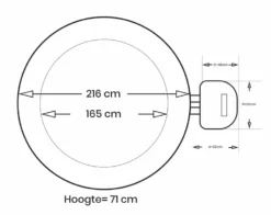 Intex Pure Spa Greywood Deluxe Opblaasbare Spa - 6 Persoons -Bestway Verkoop intex greywood deluxe 6persoons afmetingen