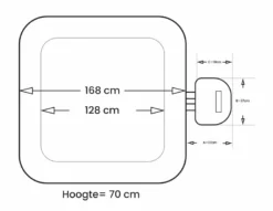 NetSpa Aspen Opblaasbare Spa - 4 Persoons -Bestway Verkoop netspa aspen afmetingen