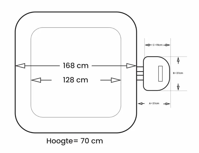 NetSpa Caïman Opblaasbare Spa - 4 Persoons 9 NetSpa Caïman Opblaasbare Spa - 4 Persoons - Afbeelding 7
